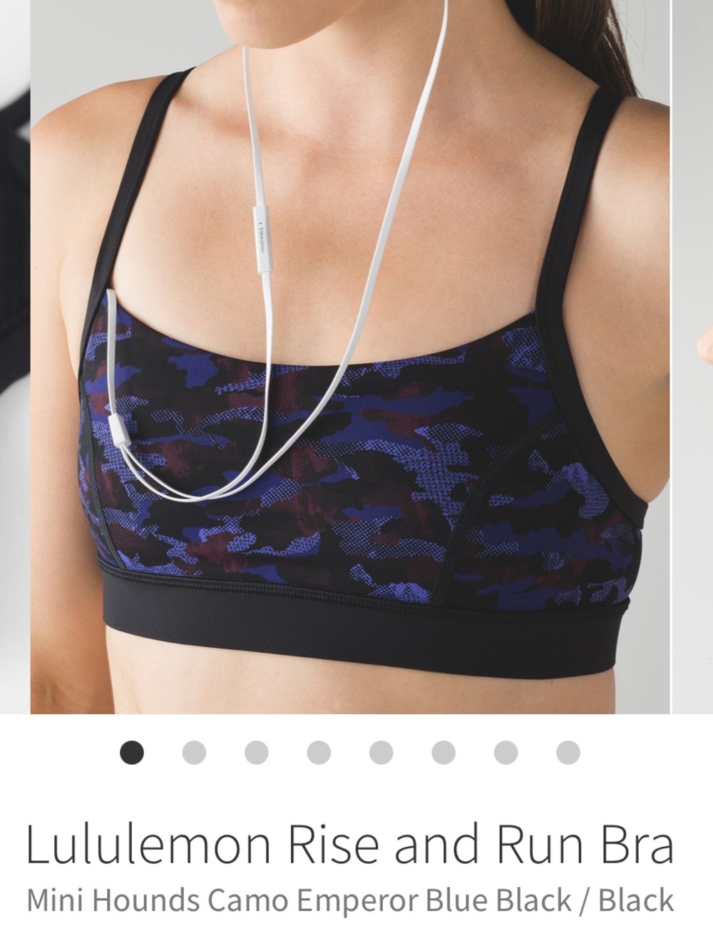 lululemon athletica Mini Hounds Camo Sports Bra in Emperor Blue & Black